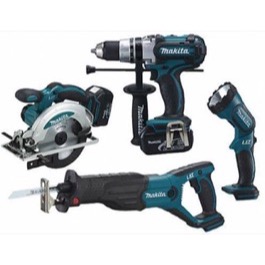 Makita LXT 18V 4 dels luksus Littium-Ion  sæt med 2x 3.0Ah + taske